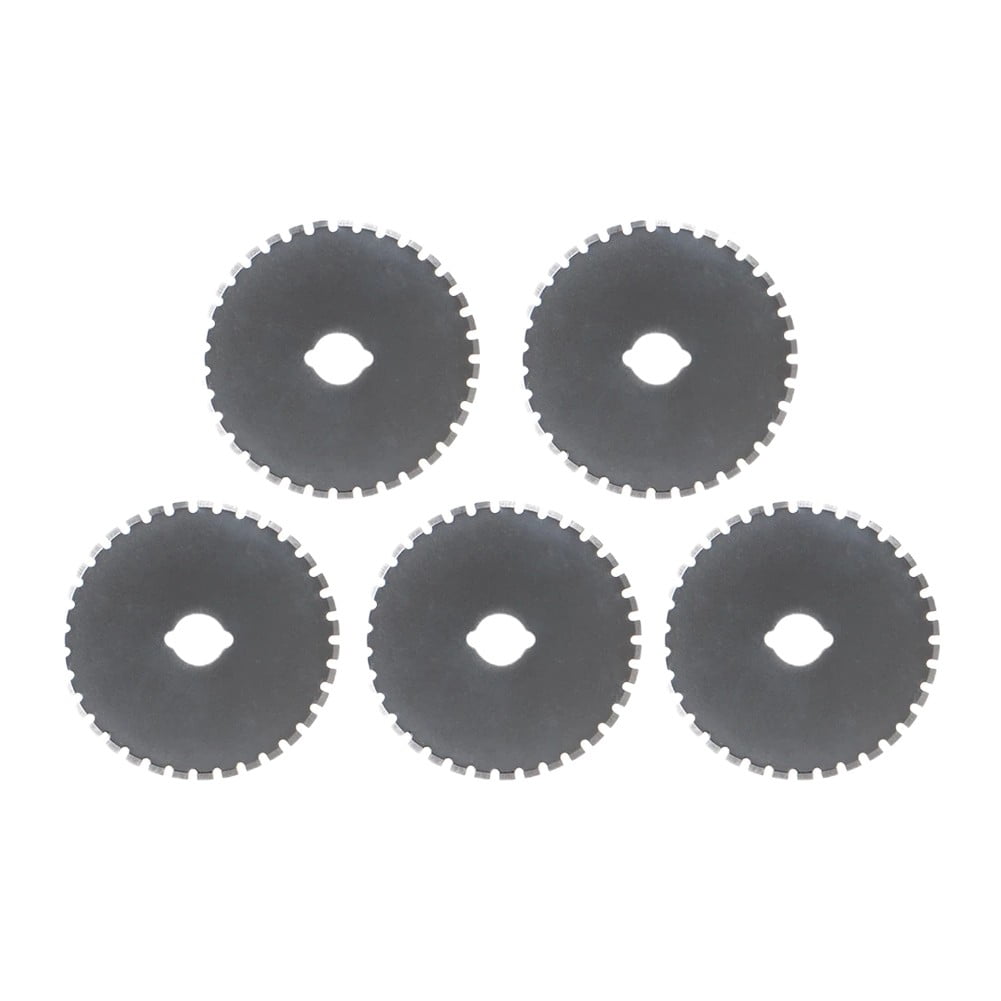 5Pcs Perforating Replacement Blades Crochet Edge Skip Blades Rotary Cutter  Accessories for Crochet Edge Projects Fleece and Scrapbooking 45mm