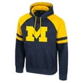 thumbnail image 2 of Men's Colosseum  Navy Michigan Wolverines Todd Raglan Pullover Hoodie, 2 of 3