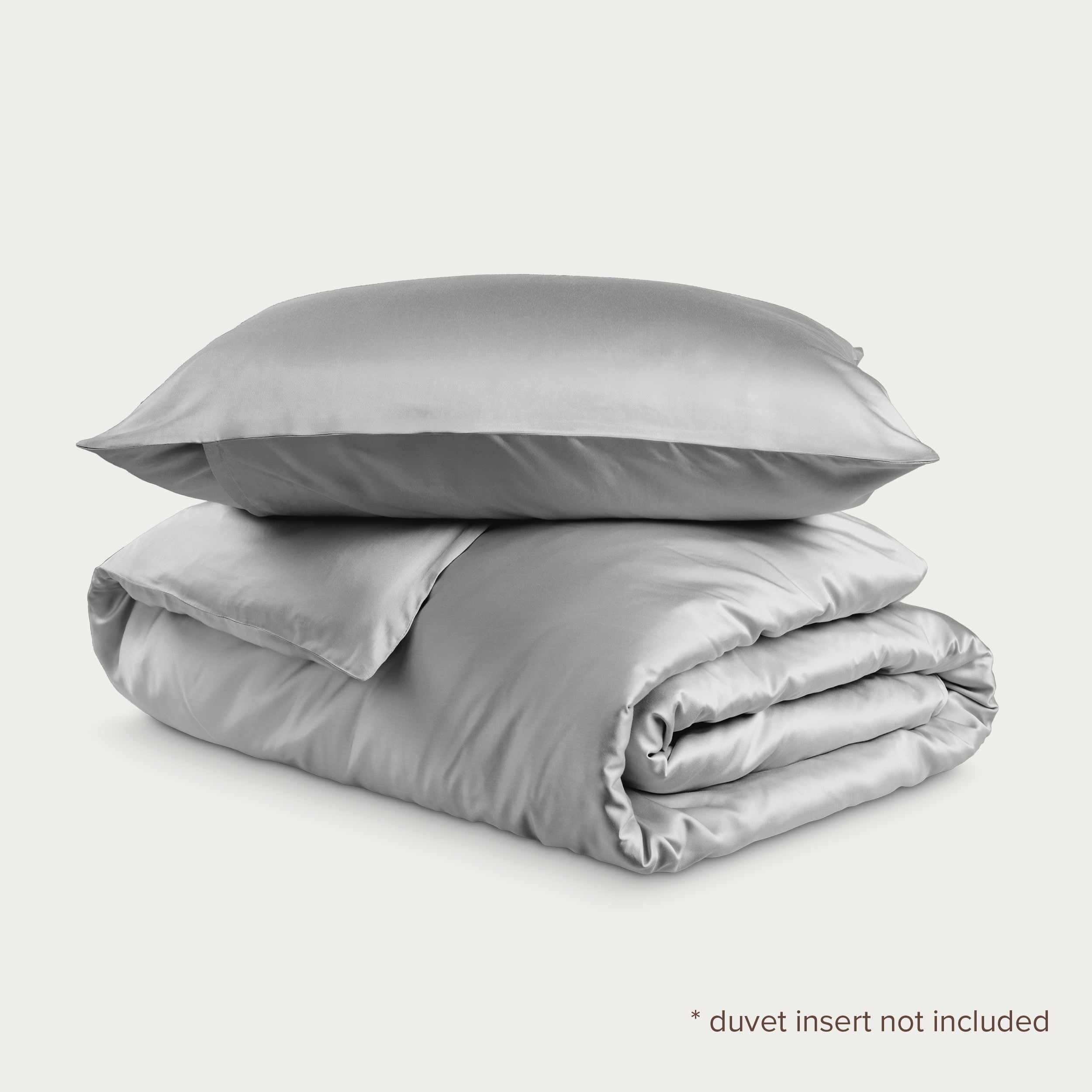 Bare Home Bamboo 2-Piece Duvet Cover Set - Made from Rayon Fibers - Soft, Cooling & Breathable - Twin/Twin-XL,Light Gray