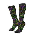thumbnail image 2 of Bingfone Compression Socks For Women And Men Long Socks For Running Athletic Cycling Nurse-Neon Mardi Gras, 2 of 9