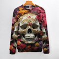 thumbnail image 2 of Gothic Skull Lover Fall Fashion 2024 Long Sleeve Crew Neck Business Casual Pullover Tops Trendy for Men And Women, 2 of 6