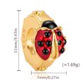 thumbnail image 4 of 925 Sterling Silver Golden Ladybug Charm Bead for Bracelet Charms Bangle Pendant Jewelry, 4 of 5