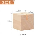 thumbnail image 3 of 60 Piezas de Madera Tarjetero para Nombre de Mesa de Madera Soportes de Número de Mesa de Madera Maciza Tarjeteros para Etiquetas de Nombre, Imágenes, Postales, 3 of 8