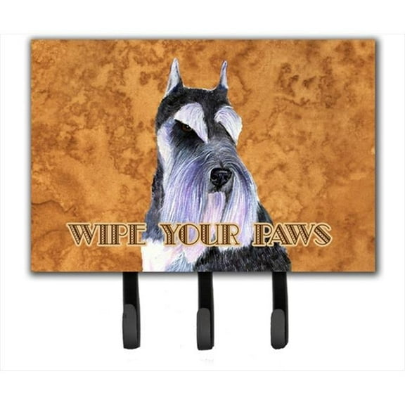 6 x 9 In. Schnauzer Wipe your Paws Leash or Key Holder