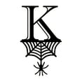 thumbnail image 2 of Halloween Letter Decorations, Halloween Metal Hanging Ornaments,Initial Name Personalized Hanging Tags, Black Cutout Spiderweb Monogram Sign for Halloween Party Home Indoor Outdoor Decorations, 2 of 4