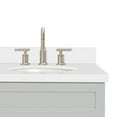 thumbnail image 4 of Ariel Hamlet 37 In. Right Offset Oval Sink Vanity With White Quartz Countertop In Grey, 4 of 11