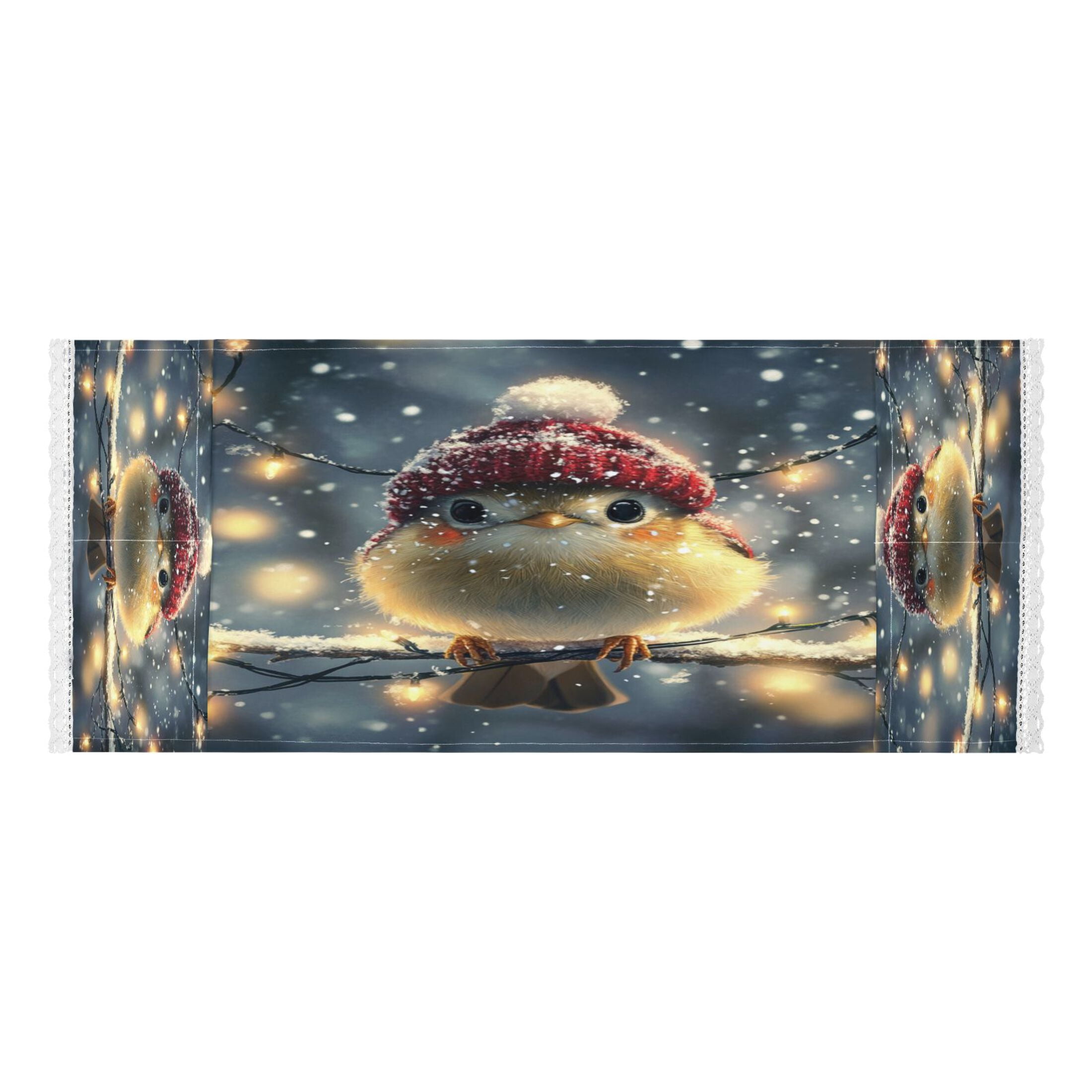WOBOGO Red Hat Little Bird Washing Machine Cloth Dryer Refrigerator Top Cover Protective Non-Slip Mat For Kitchen Laundry