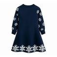thumbnail image 4 of Posijego Girls Christmas Sweater Dress Cartoon Printed Long Sleeve Crew Neck Knit Casual Cute Dresses, 4 of 5