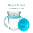 thumbnail image 5 of Luv N Care/NUBY Nuby 360 Edge 2 Stage Drinking Rim Cup with Removable Handles & hygienic Cover: 8 Oz/ 240 Ml, 12M+, Aqua 80661, 5 of 6