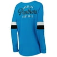 thumbnail image 3 of Women's New Era  Blue Carolina Panthers Athletic Varsity Lightweight Lace-Up Long Sleeve T-Shirt, 3 of 3