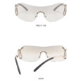 thumbnail image 4 of Gafas de sol sin montura de gran tamaño UV400 (marco progresivo) Plata blanco 1Pc, 4 of 5