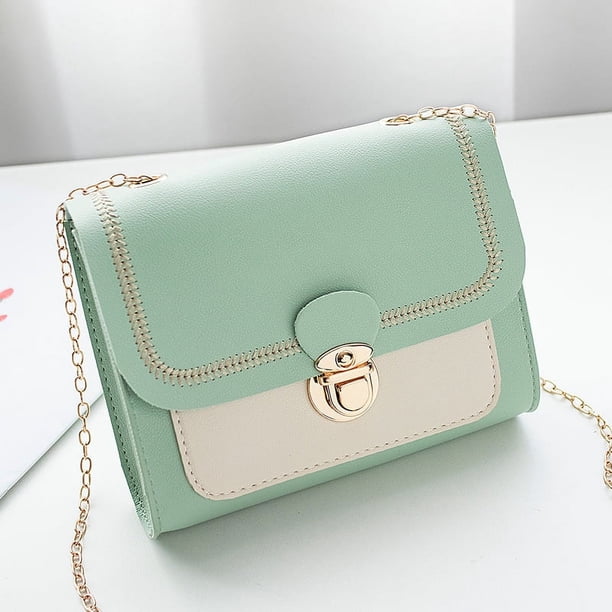 Versión coreana del bolso de mujer de costura, bolso de un solo hombro con hilo bordado y billetera cero
