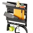 thumbnail image 6 of Bedside Shelf Organizer Wall Mount Stick On Floating Shelf with Hooks for Dorm Room Apartment RV Storage and Bedside Organization, 6 of 9