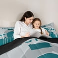 thumbnail image 5 of Football Comforter Full,Sports Football Fans Bedding Set ,Football Team Comforter Sets,Sports Football Fans Duvet Insert with 2 Pillow Shams(Philadelphia), 5 of 7