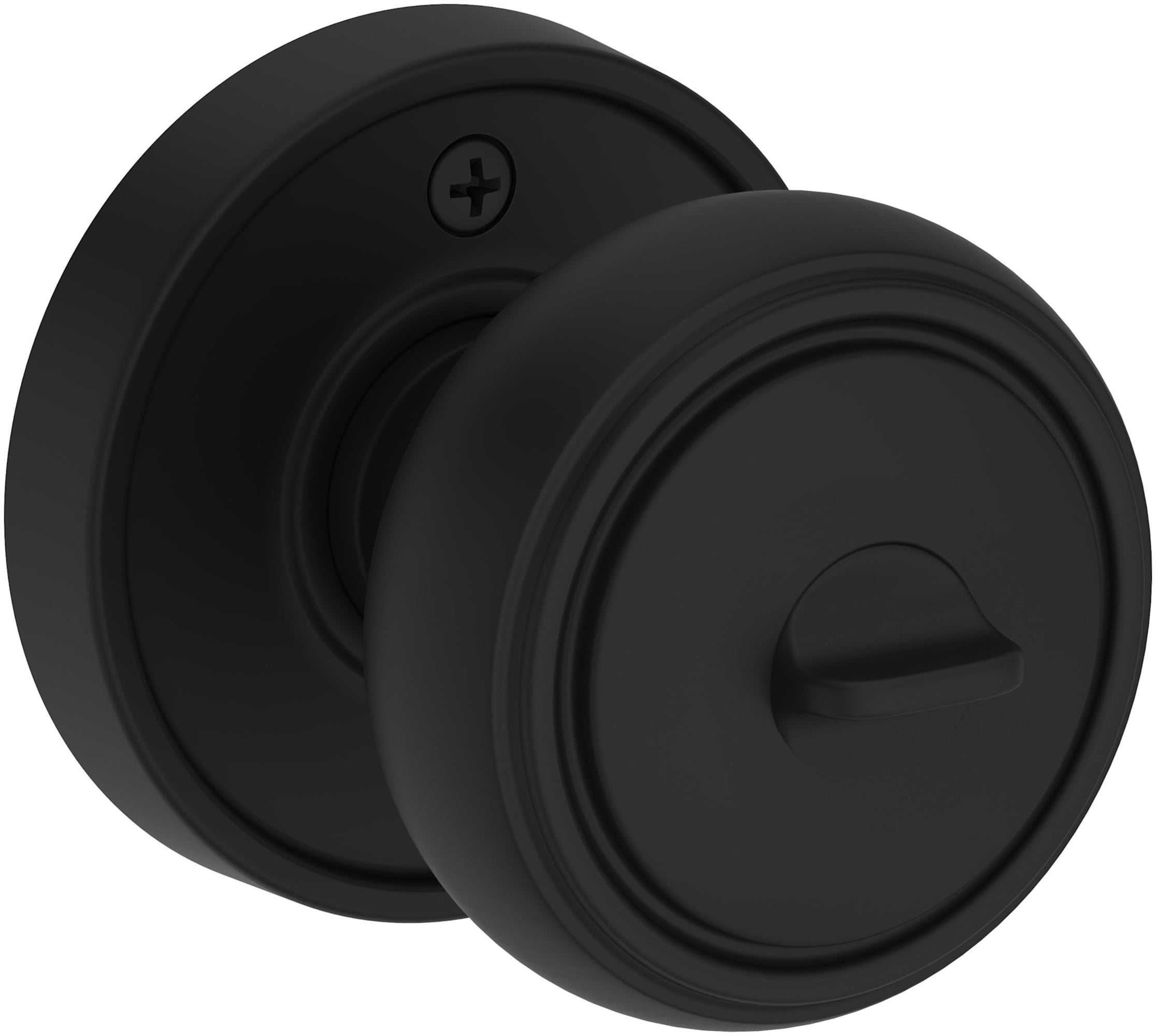 Baldwin ENBRERRR190SMC Bremerton Single Cylinder Keyed Entry Door Knob Set - Black