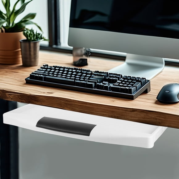 RENACLIPY 1 Set Under Desk Keyboard Tray Sliding Mechanism Office Desk Accessories Plastic Assorted Color
