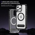 thumbnail image 3 of ELEHOLD for iPhone 16 Pro Max Case,Compatible with Mag Safe Accessory,Magnetic Heavy Duty Drop Protection Invisible Kickstand Rugged Military-Grade Protective Phone Case ,Black+Clear, 3 of 7