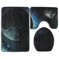 thumbnail image 1 of JSDART Nebula Galaxy Planet 3 Piece Bathroom Rugs Set Bath Rug Contour Mat and Toilet Lid Cover, 1 of 2
