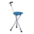thumbnail image 1 of Foldable Walking Stick with seat, Aluminum Lightweight 3 Legs Soft Non Slippery Rubber Support, Light Weight, 1 of 6