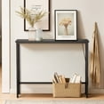 thumbnail image 2 of iRerts 39.4" Narrow Console Sofa Table, Small Entryway Table Side Table, 2 Power Outlets and 2 USB Ports, Behind Couch Table, Long Entryway Tables for Hallway Bedroom Living Room, Black, 2 of 11