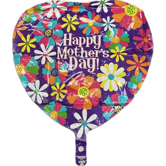 Happy Mother's Day Heart Shaped 20 Inch Foil Mylar Balloon [28088]
