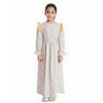 thumbnail image 1 of GDREDA Tenues d'Été pour Filles Robe à Manches Longues à Fleurs Décontractée Robes Imprimées à Fleurs Robe à Taille Nouée pour Enfants Robe Maxi Tenues et Ensemble pour Filles Jaune, 13-14 Ans, 1 of 9