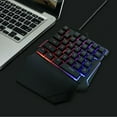 thumbnail image 4 of axGear One-hand Gaming Keyboard Wired USB 35 Keys with RGB Rainbow Backlit Single Hand E-sport Multimedia Mini Keypad, 4 of 7