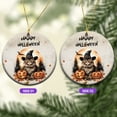 thumbnail image 2 of Happy Halloween Maine Coon Witches Hat Pumpkin Carving Ceramic Round Ornament Cat Lover Kitten Owner Gifts Home Tree Decor - 02019, 2 of 5