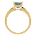 thumbnail image 4 of 1.5 ct Asscher Cut Blue Moissanite Solitaire 18K Yellow Gold Womens Engagement Ring, 4 of 5