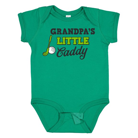 Inktastic Grandpas Little Caddy with Golf Club and Ball Boys or Girls Baby Bodysuit