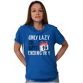 thumbnail image 4 of Only Lazy on Days that End in Y Funny Plus Size Crewneck Graphic Tee Shirt Brisco Brands 5X, 4 of 5
