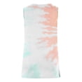 thumbnail image 7 of gakvbuo Summer Plus Size Tank Top for Women Summer Tops Dressy Casual Trendy V Neck T Shirts Rolled Sleeveness Tie Dye Gradient Printed Side Split Vest Blouse Tee, 7 of 7