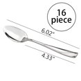thumbnail image 4 of Nicesh 16-Piece Stainless Steel Dessert Spoon, 6.02-Inch, 4 of 10