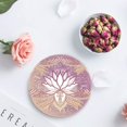 thumbnail image 4 of FMSHPON Mandala Lotus Set of 8 Round Coaster for Drinks, Absorbent Ceramic Stone Coasters Cup Mat with Cork Base for Home Kitchen Room Coffee Table Bar Decor, 4 of 5