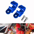 thumbnail image 2 of funtasica 2x Motocicleta Metal Freno Línea Manguera Cable Abrazadera Soporte Hardware Azul kusrkot Abrazadera de cable, 2 of 3