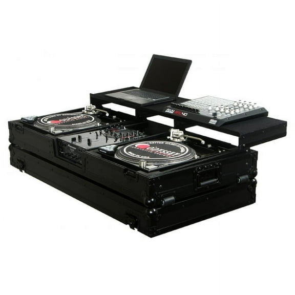 Odyssey FZGSPBM10WBL New Battle Mode Coffin Case For 2 Turntables & 1 10" Mixer