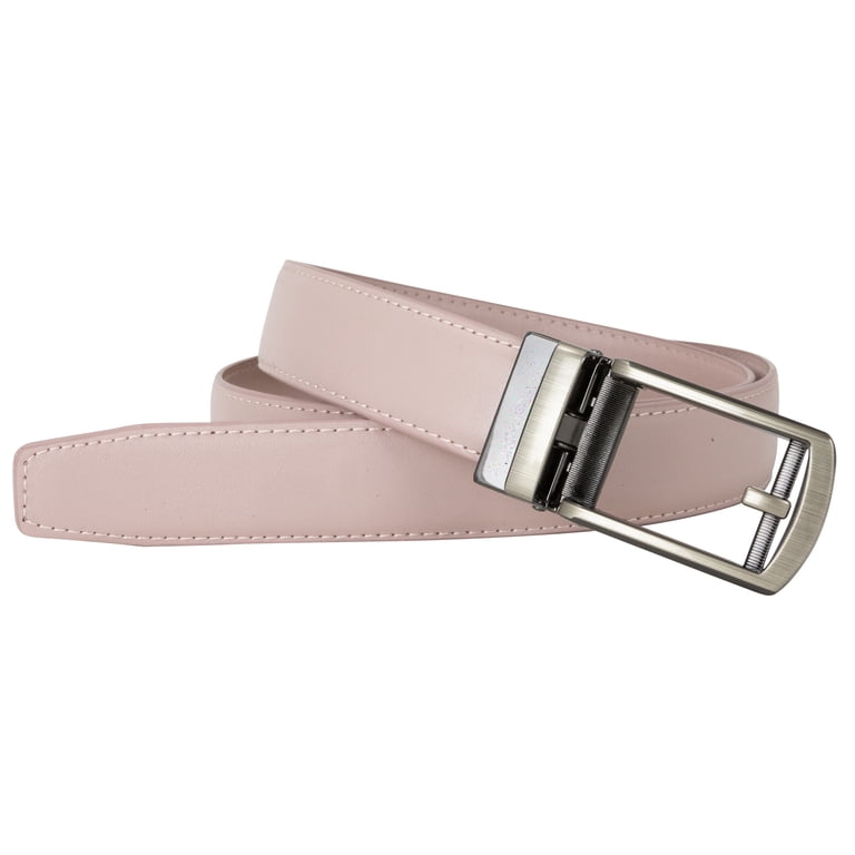 Leather Ratchet Belt for Women, Trim to Fit 18