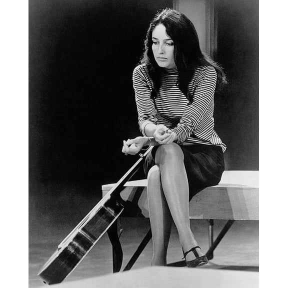 American Folk Singer Joan Baez Portrait - 12x18 Inch Laminated Aviation Poster - Stunning Detail and Bold Colors