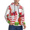 thumbnail image 2 of Kdxio Christmas Gnome With Love Print Mens Casual Hooded Collar Drawstring Hoodies Pullover Sweatshirts Casual Long Sleeve Shirts-Large, 2 of 7