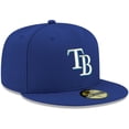 thumbnail image 3 of Men's New Era Royal Tampa Bay Rays White Logo 59FIFTY Fitted Hat, 3 of 6