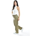 thumbnail image 2 of Jeans Wide Leg Con textura Roman Fashion verde militar 11, 2 of 6