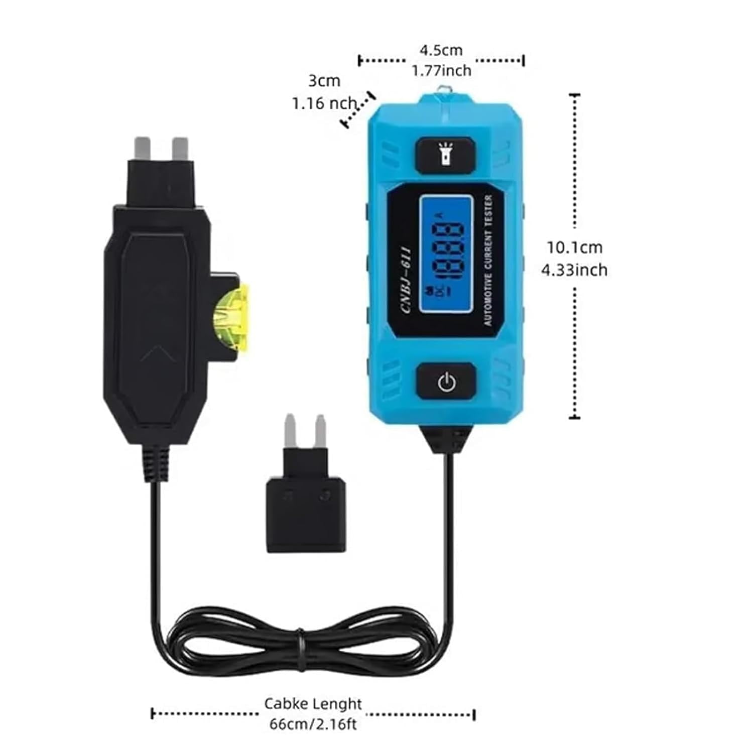 Automotive Circuit Fault Probe Tester | 20A 48V High-Precision Car Relay Fuse Blade Checker with LED Display