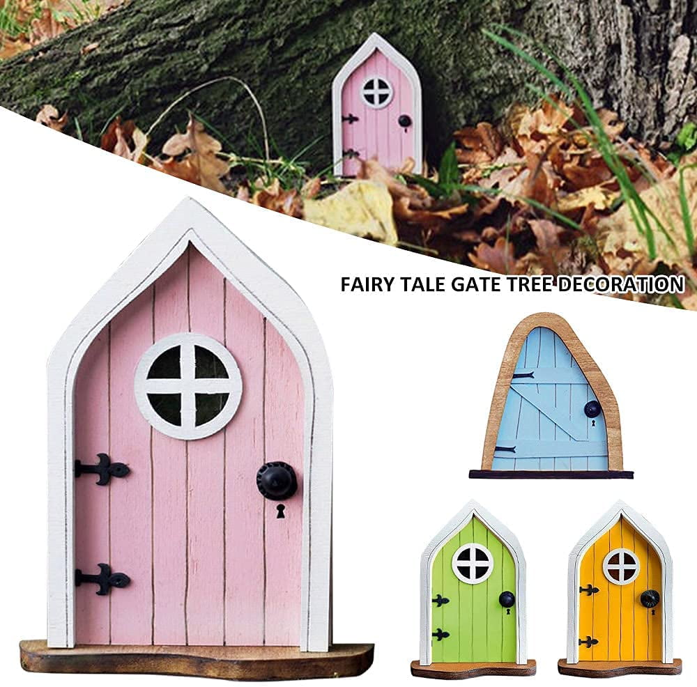 GRNSHTS Fairy Gnome Door Fairy Doors for Trees Outdoor Fairy Decor Yard Art  for Kids Gnome Home