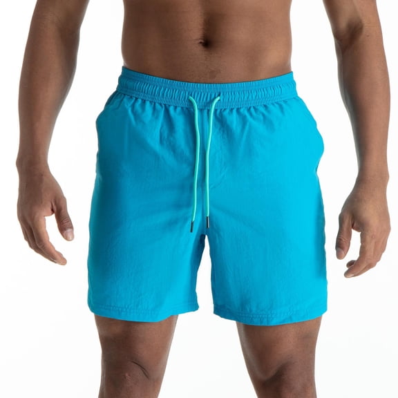 Casual Shorts for Men Men Casual Faddish Solid Shorts With Pocket Elastic Waist Short Pants Outdoor Sweatpants Light Blue XL