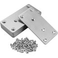 thumbnail image 1 of 10 Pack Flat Mending Plate 201 Stainless Steel Straight Steel Brace, 5 2 Inches Mending Joining Plates Repair Fixing Bracket Connector, 8 Hole With 2, 1 of 5