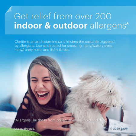 Claritin 24 Hour Non-Drowsy Allergy Relief Tablets,10 mg, 40 Ct (30+10 Bonus)