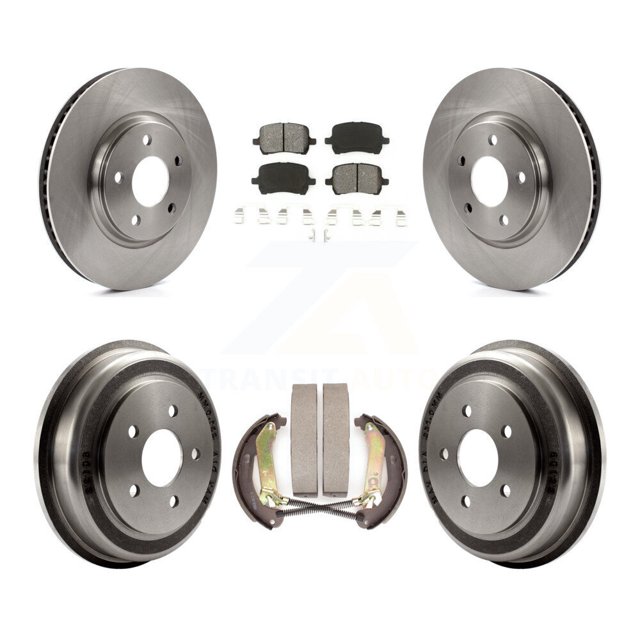 Transit Auto Front Rear Disc Brake Rotors Semi-Metallic Pads and Drum Kit for Car Chevrolet Malibu K8S-103620
