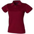 thumbnail image 1 of Henbury- Polo ajustado Coolplus® para mujer (Vino), 1 of 2