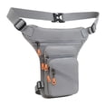 thumbnail image 4 of Riñonera para hombre, bolso, suministros impermeables, bolsa de mensajero, bolsa para pierna, riñonera deportiva para senderismo, viajes al aire libre Gris, 4 of 8