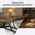 thumbnail image 3 of New 32 Inch Desk Converter, Height Adjustable Sit to Stand Riser, Dual Monitor and Laptop Workstation with Wide Keyboard Tray, Walnut Color, 3 of 6
